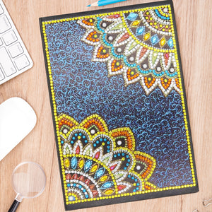 DIY Diamond Painting Notebook - Mandala (With lines)