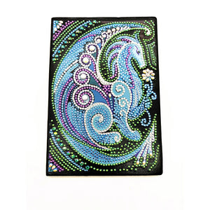 DIY Diamond Painting Notebook - Little dinosaur (No lines)