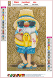 Full Diamond Painting kit - Christmas gnome in swimsuit