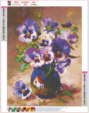 Full Diamond Painting kit - Purple flower
