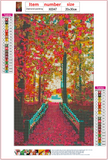 Full Diamond Painting kit - Red deep forest