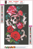 Full Diamond Painting kit - Skull and roses