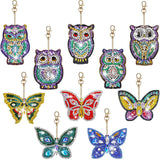 DIY Diamond Painting Keychain - Owl Butterfly Combination Keychain