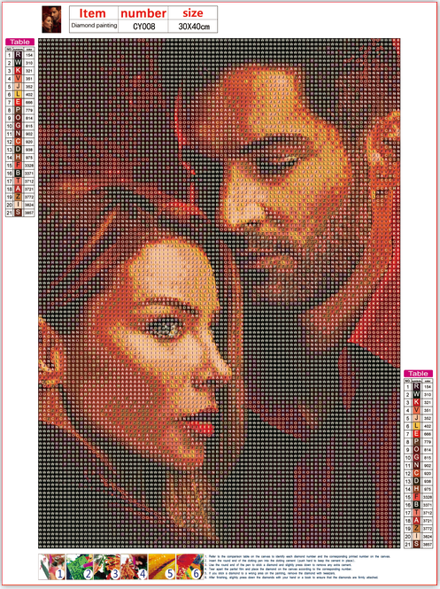 Full Diamond Painting kit - Lucifer Morningstar and Chloe Decker