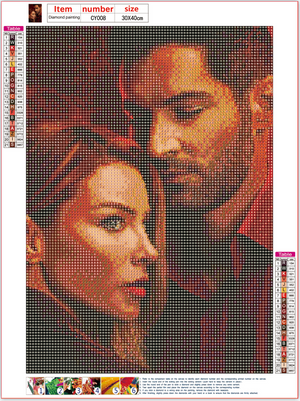 Full Diamond Painting kit - Lucifer Morningstar and Chloe Decker