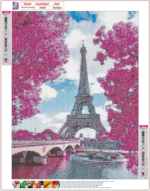 Full Diamond Painting kit - Eiffel tower