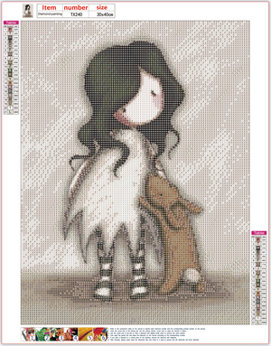 Full Diamond Painting kit - Gorjuss girl