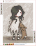 Full Diamond Painting kit - Gorjuss girl