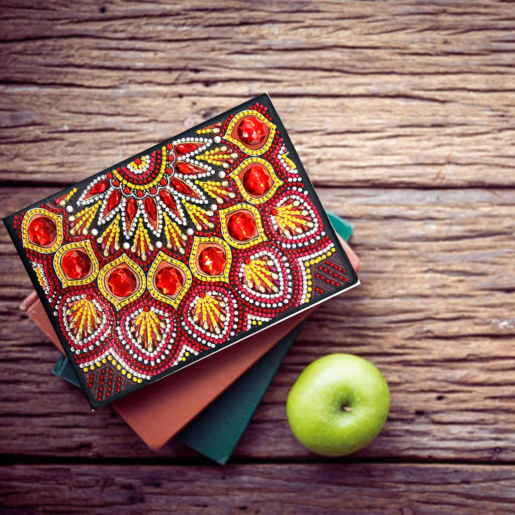 DIY Diamond Painting Notebook - Half mandala (No lines)