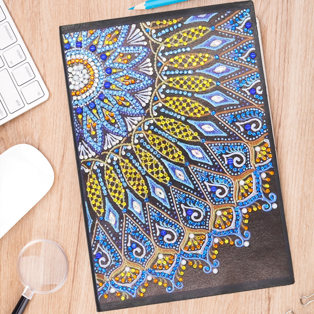 DIY Diamond Painting Notebook - Mandala (With lines)
