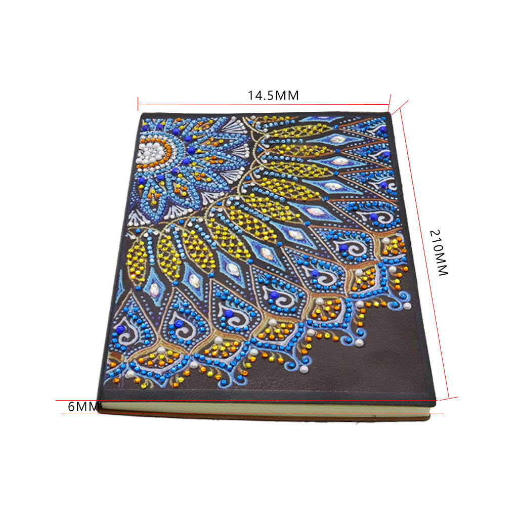DIY Diamond Painting Notebook - Mandala (With lines)