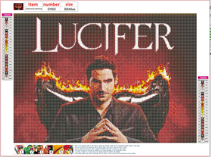 Full Diamond Painting kit - Lucifer