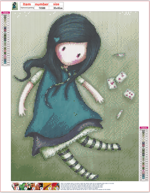 Full Diamond Painting kit - Gorjuss girl - Alice