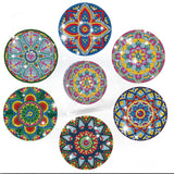 6 Pcs Diamond Painting Mandala Coasters with Holder