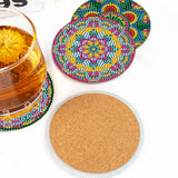 6 Pcs Diamond Painting Mandala Coasters with Holder