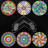 6 Pcs Diamond Painting Mandala Coasters with Holder