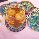 6 Pcs Diamond Painting Mandala Coasters with Holder
