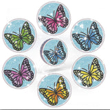 6 Pcs Butterfly Diamond Painting Coasters with Holder