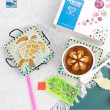 9 Pcs DIY Sea animals Diamond Painting Coasters