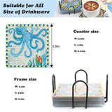 9 Pcs DIY Sea animals Diamond Painting Coasters