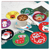 9 Pcs DIY Christmas Diamond Painting Coasters