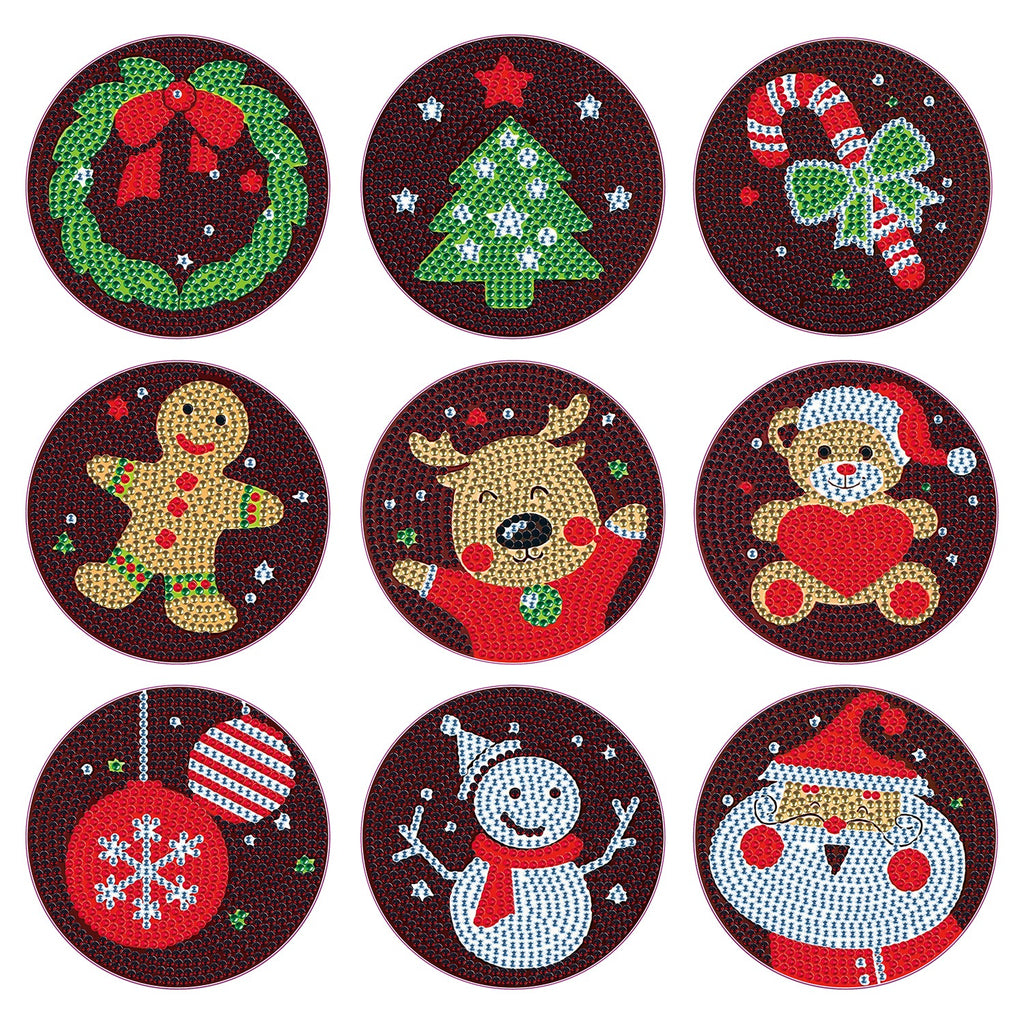4 Pcs DIY Mandala Diamond Painting Coasters