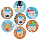 6 Pcs DIY Christmas Animal Diamond Painting Coasters