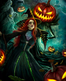 Full Diamond Painting kit - Pretty halloween woman