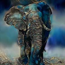 Full Diamond Painting kit - elephant