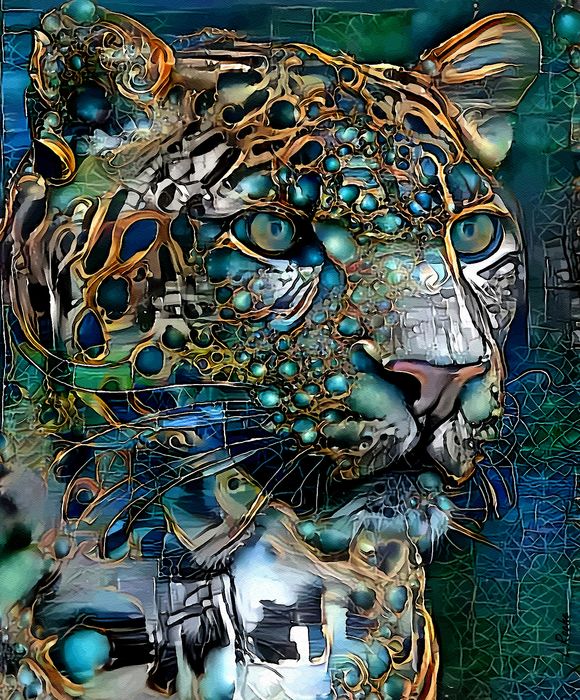 Full Diamond Painting kit - Mechanical lioness