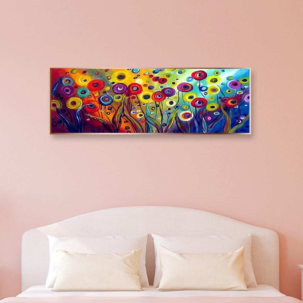 Full Large Diamond Painting kit - Abstract flowers