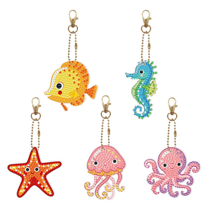 DIY Diamond Painting Keychain - Underwater animals