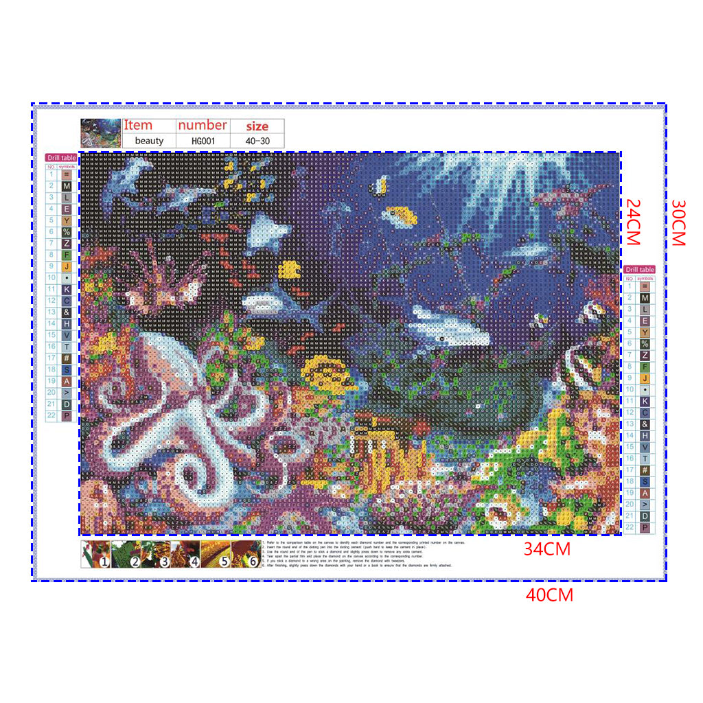 Full Diamond Painting kit - The underwater world