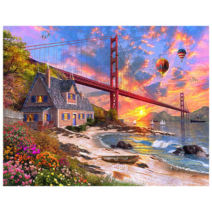 Full Diamond Painting kit - Jumbo Golden Gate Bridge, San Francisco