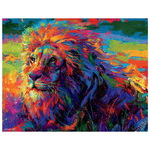Full Diamond Painting kit - Watercolor lion