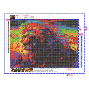 Full Diamond Painting kit - Watercolor lion