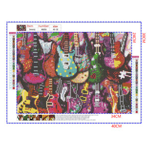 Full Diamond Painting kit - Guitars