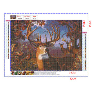 Full Diamond Painting kit - Deer in the jungle