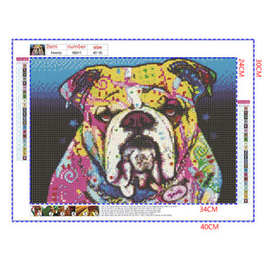 Full Diamond Painting kit - Watercolor pug