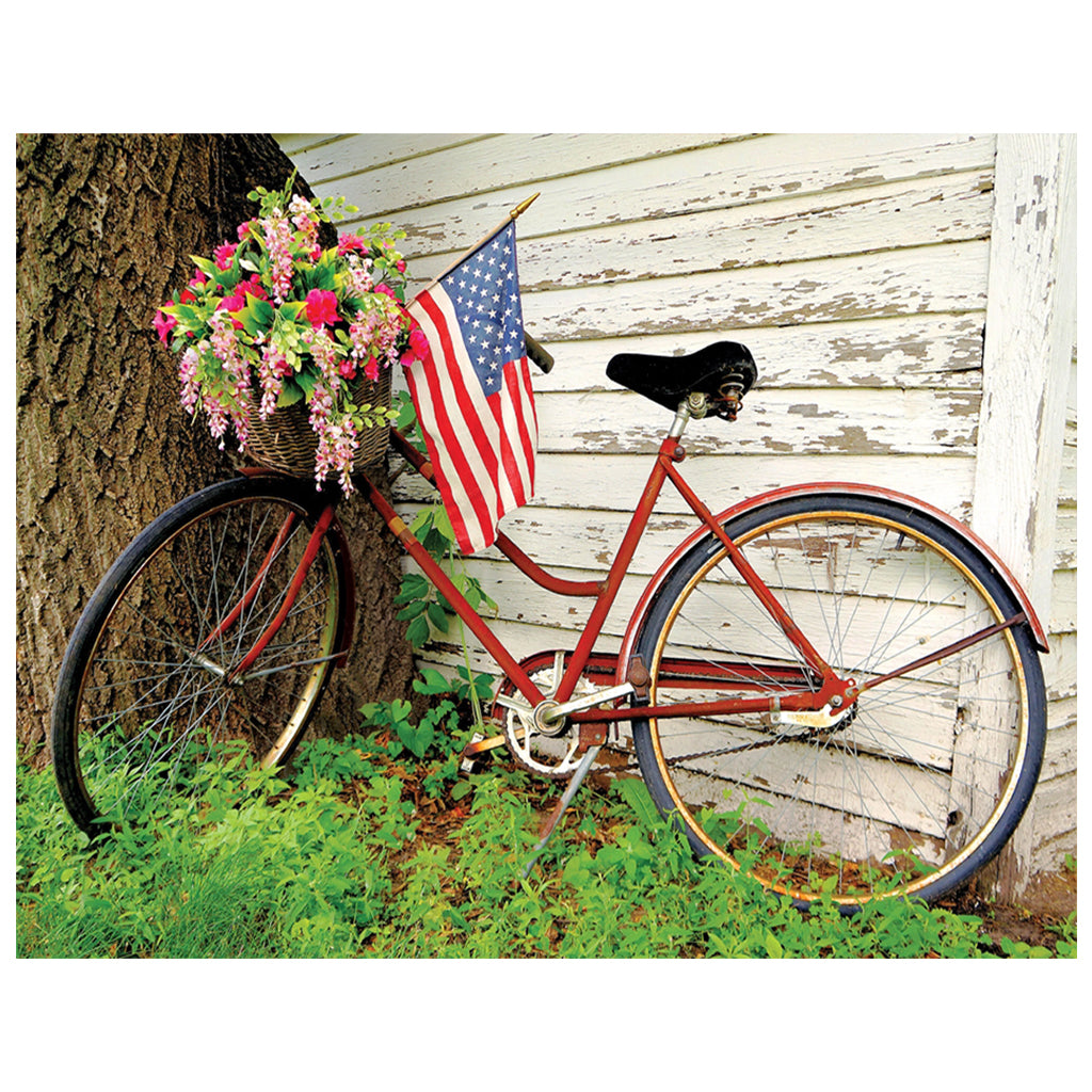 Full Diamond Painting kit - Flower basket on the front of bicycle
