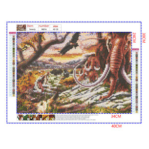 Full Diamond Painting kit - Cheetah, Mammoth, Rhino and Eagle