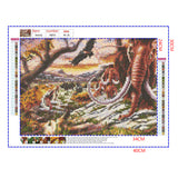 Full Diamond Painting kit - Cheetah, Mammoth, Rhino and Eagle