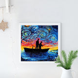 Full Diamond Painting kit - Fishing under the stars