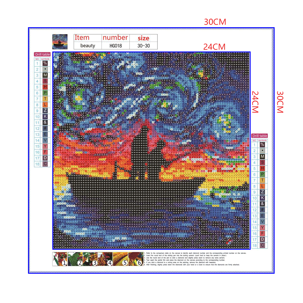 Full Diamond Painting kit - Fishing under the stars