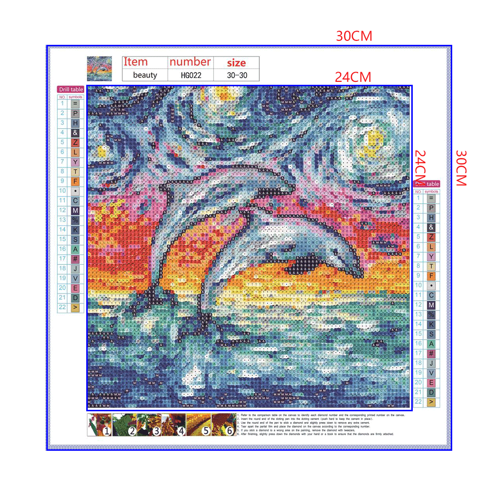 Full Diamond Painting kit - Jumping dolphins