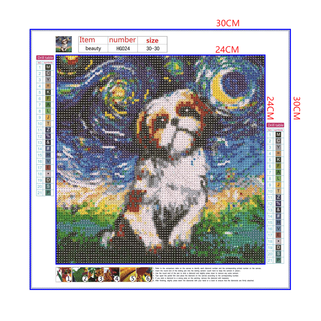Full Diamond Painting kit - Cute Shih Tzu