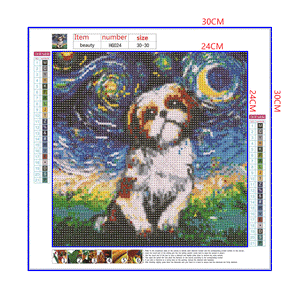 Full Diamond Painting kit - Cute Shih Tzu