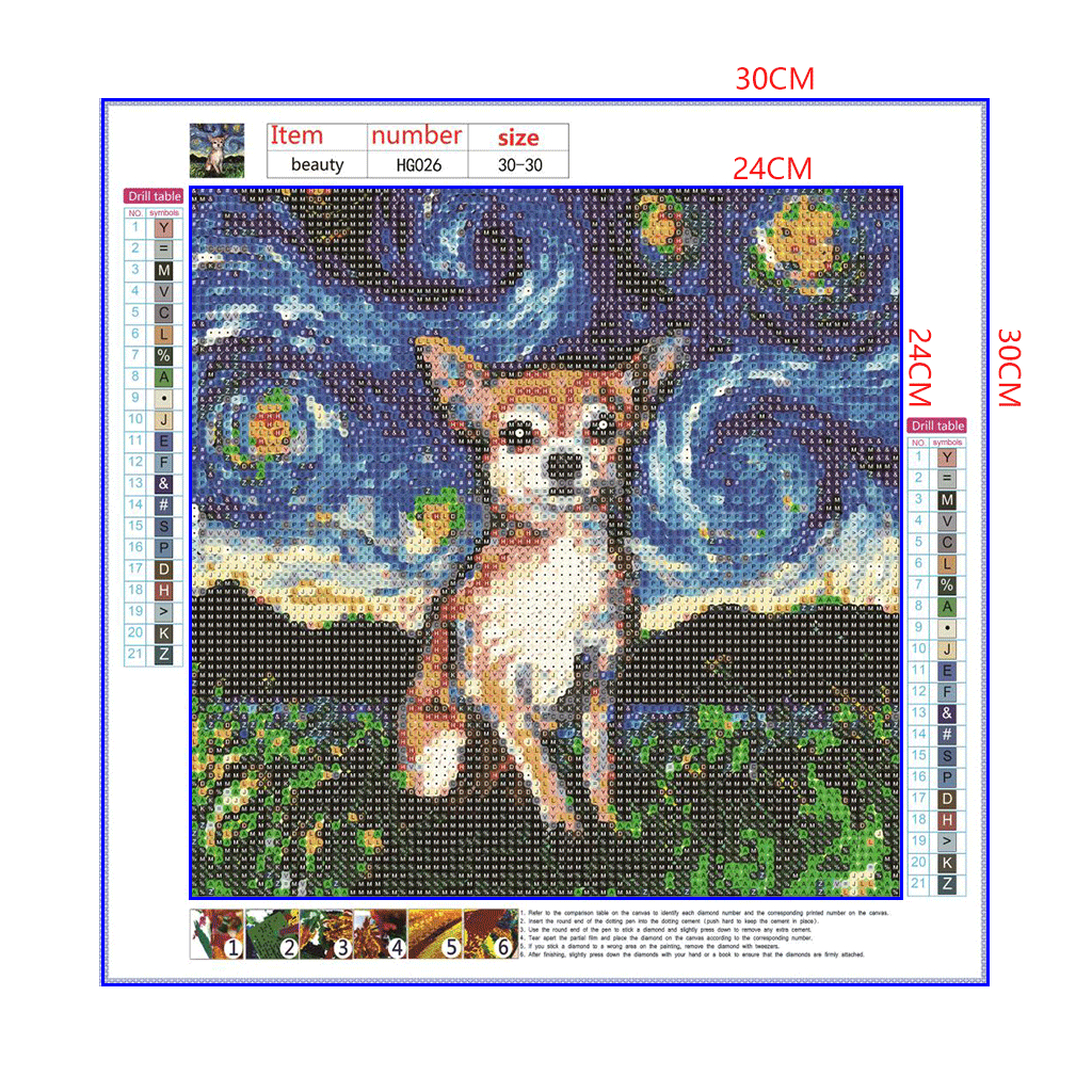 Full Diamond Painting kit - Cute chihuahua