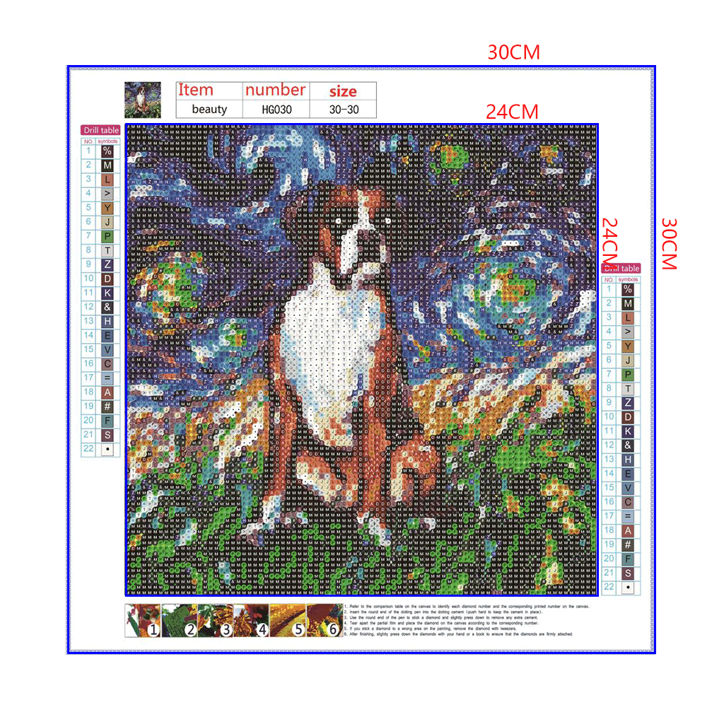 Full Diamond Painting kit - Saint Bernard under the beautiful starry sky