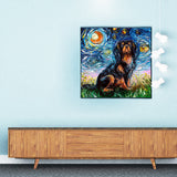 Full Diamond Painting kit - Bernese Mountain Dog under the beautiful starry sky
